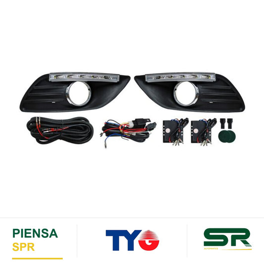PARRILLA FORD FOCUS 2009-2011 P / FARO NIEBLA C / LEDS JGO TYG