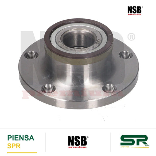 MAZA RUEDA TRASERA VOLKSWAGEN LUPO 2005-2009 VENTO 2014-2022 VOLKSWAGEN TRUCK CROSSFOX 2005-2016 SEAT IBIZA 2003-2017 CON ABS 5 BARRENOS 2326003 NSB