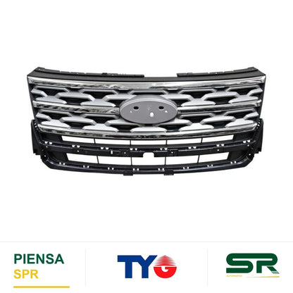 PARRILLA CON MOLDURA CROMADA PLATA FORD EXPLORER 2018-2019 TYG