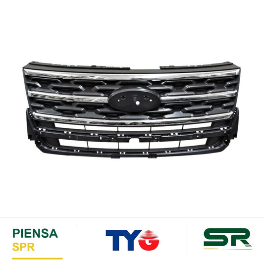 PARRILLA CON MOLDURA CROMADA GRIS FORD EXPLORER 2018-2019 OBSCURO TYG