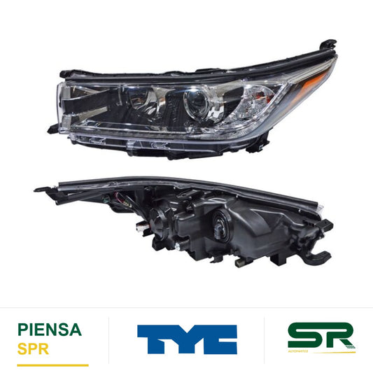 FARO IZQUIERDO CROMADO TOYOTA FILO LUZ DE DIA HIGHLANDER 2017-2019 TYC