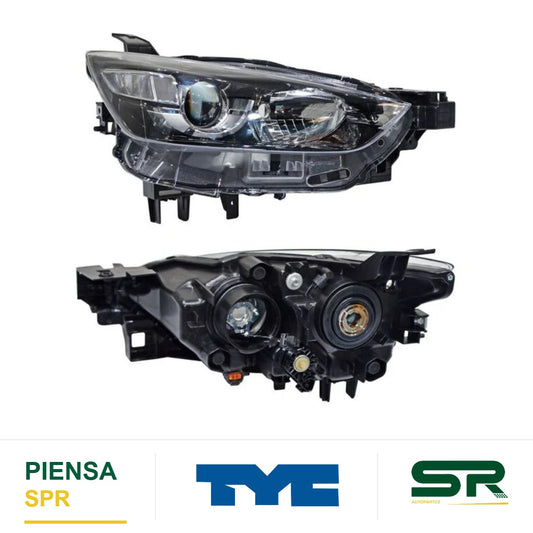 FARO DERECHO ELÉCTRICO MAZDA CON MOTOR CUARTO BLANCO CX3 2016-2024 TYC