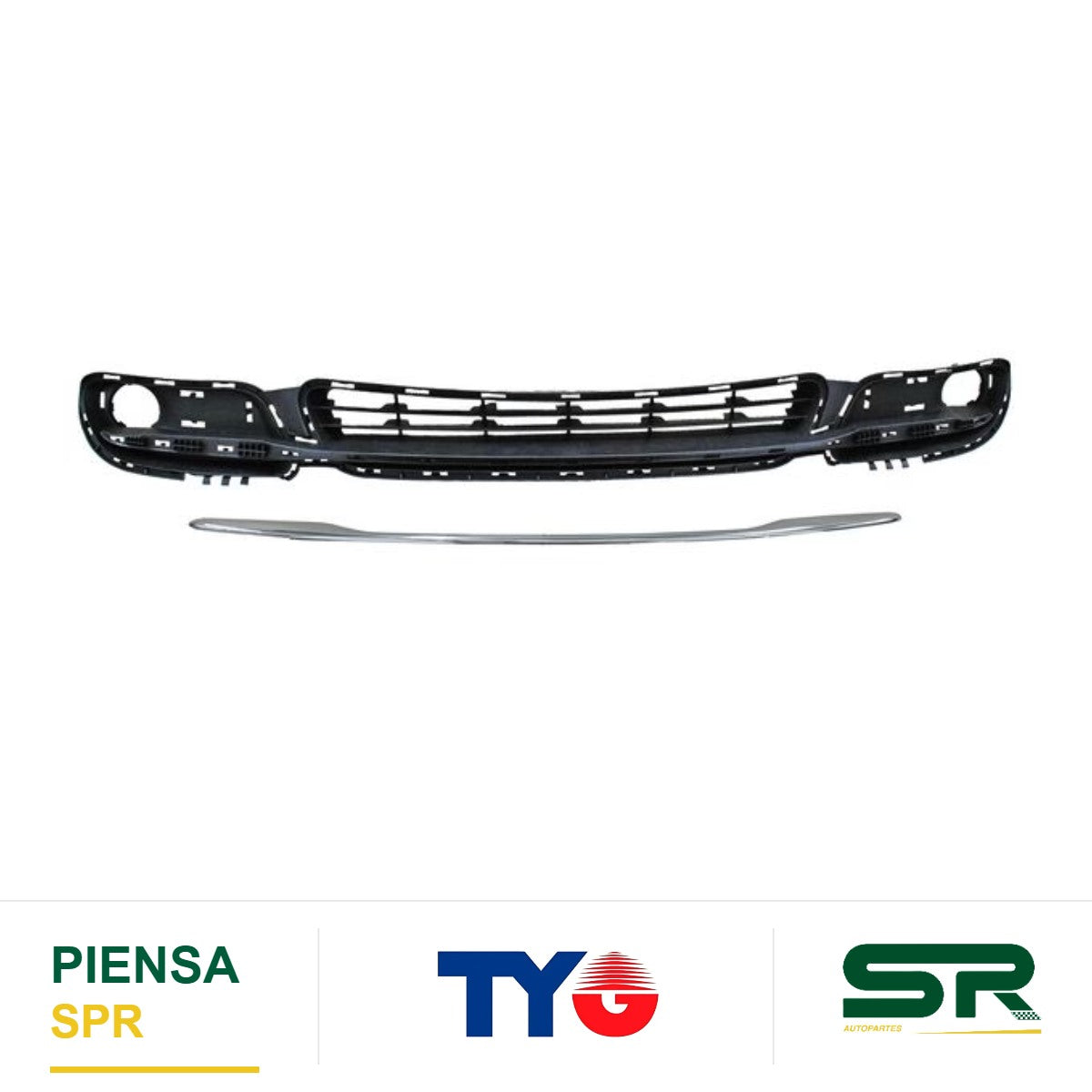 PARRILLA CENTRAL DE FASCIA CON MOLDURA CROMADA DODGE / CHRYSLER TOWN & COUNTRY 2011-2016 TYG