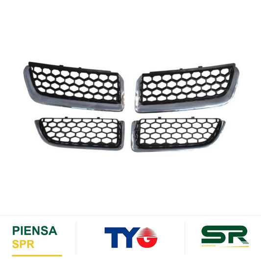 PARRILLA CON MOLDURA CROMADA DODGE STRATUS 2004-2006 JGO 4 PZAS TYG
