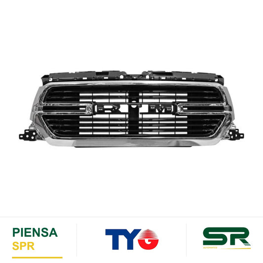 PARRILLA CON HOYO PARA CÁMARA CROMADA DODGE RAM 2019-2022 FILO TYG