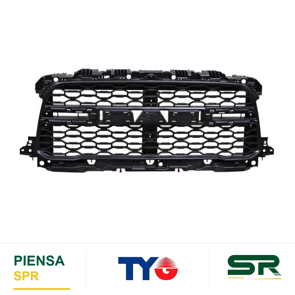 PARRILLA SIN MOLDURA NEGRA ROMBOS 2500 3500 DODGE PU 2019-2024 TYG
