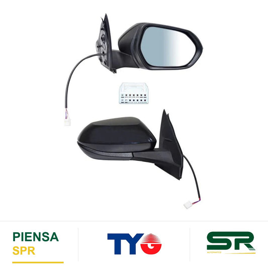 ESPEJO DERECHO 4 PUERTAS PARA PINTAR ELÉCTRICO TOYOTA 3 PINES YARIS 2023-2025 TYG