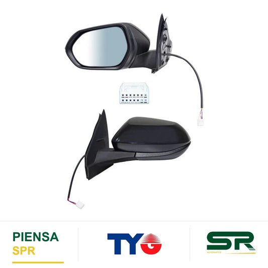 ESPEJO IZQUIERDO 4 PUERTAS PARA PINTAR ELÉCTRICO TOYOTA 3 PINES YARIS 2023-2025 TYG