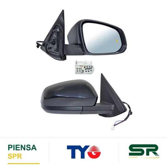 ESPEJO DERECHO CON SENSOR PARA PINTAR ELÉCTRICO TOYOTA CON DESEMPAÑANTE PUNTO CIEGO 6 PINES TACOMA 2024-2025 TYG