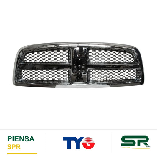 PARRILLA VERSIÓN USA CROMADA DODGE PU 2009-2013 COMPLETA PANAL 922 TYG