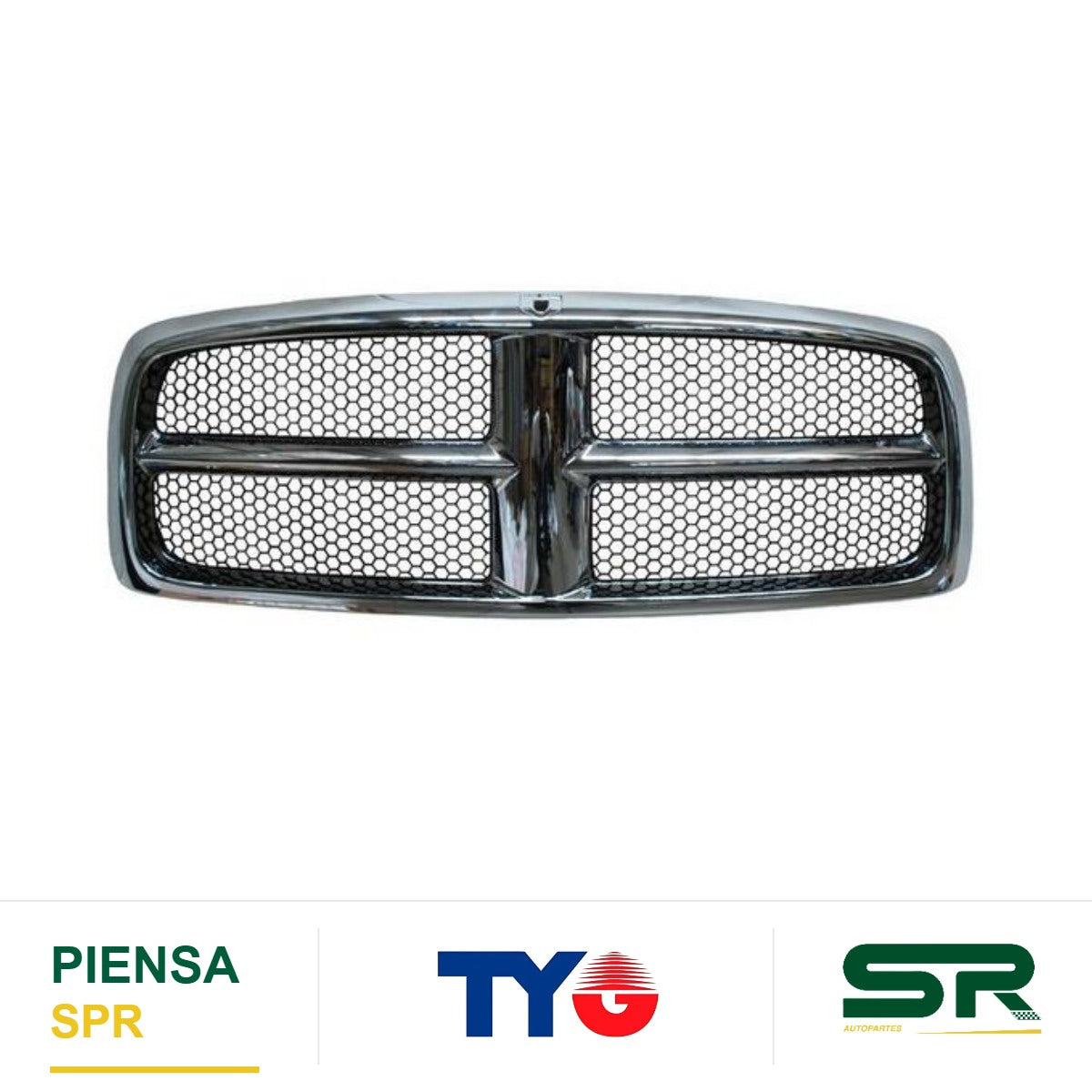 PARRILLA CROMADA PANAL COMPLETA DODGE PU 2002-2005 TYG