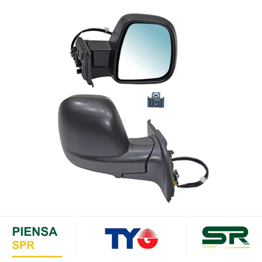 ESPEJO DERECHO CON SENSOR ELÉCTRICO PEUGEOT RIFTER POROSO CON DESEMPAÑANTE TEMP AUTOABATIBLE 7 PINES PARTNER 2020-2024 TYG