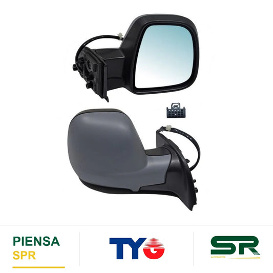 ESPEJO DERECHO CON SENSOR ELÉCTRICO PEUGEOT RIFTER P/PINTAR CON DESEMPAÑANTE TEMP 5 PINES PARTNER 2020-2024 TYG