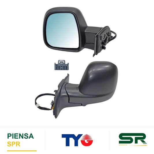 ESPEJO DERECHO CON SENSOR ELÉCTRICO PEUGEOT RIFTER POROSO CON DESEMPAÑANTE TEMP 5 PINES PARTNER 2020-2024 TYG