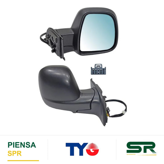ESPEJO IZQUIERDO ELÉCTRICO PEUGEOT RIFTER POROSO CON DESEMPAÑANTE 5 PINES PARTNER 2020-2024 TYG