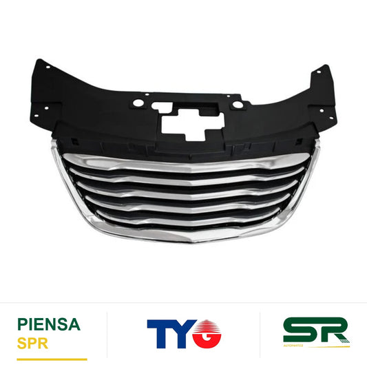 PARRILLA CON MOLDURA CROMADA CROMADA NEGRA DODGE CHRYSLER 200 2011-2014 MATE FILO TYG