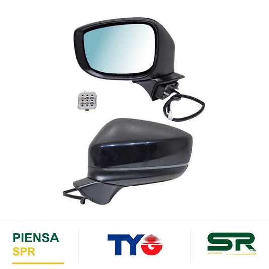 ESPEJO IZQUIERDO CON DIRECCIONAL PARA PINTAR ELÉCTRICO MAZDA CON DESEMPAÑANTE 6 PINES CX9 2016-2023 TYG