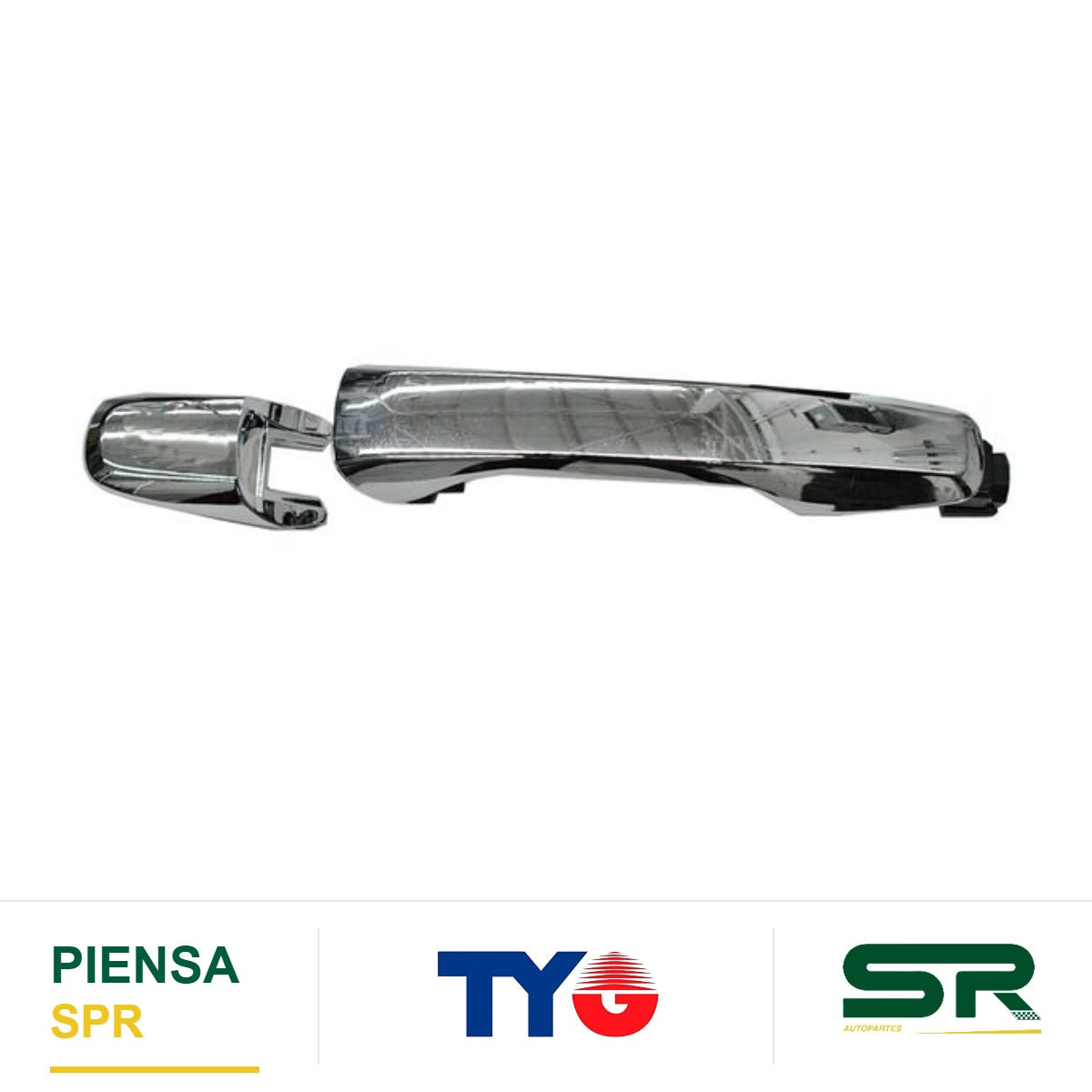 MANIJA EXTERIOR DELANTERA DERECHA SIN HOYO CROMADA PLÁSTICO FORD EXPLORER 2011-2019 PARA LLAVE TYG