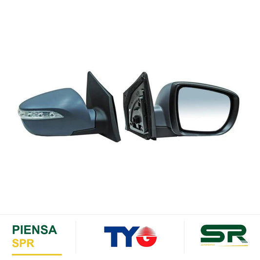 ESPEJO DERECHO CON DIRECCIONAL PARA PINTAR ELÉCTRICO HYUNDAI CON DESEMPAÑANTE 5 PINES 2014-2015 TYG