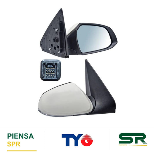 ESPEJO DERECHO ELÉCTRICO HYUNDAI P/PINTAR CON DESEMPAÑANTE AUTOABATIBLE 8 PINES GRAND I10 2021-2026 TYG