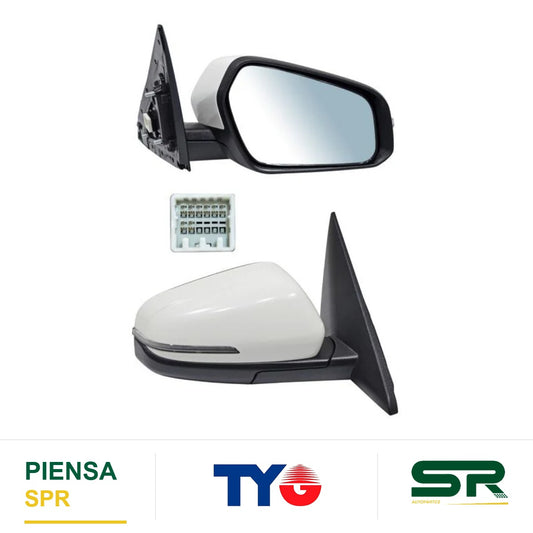 ESPEJO DERECHO CON DIRECCIONAL ELÉCTRICO HYUNDAI PINT CON DESEMPAÑANTE AUTOABATIBLE 8 PINES NZLT CRETA 2021-2025 TYG