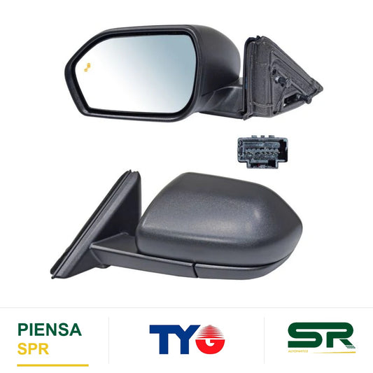 ESPEJO IZQUIERDO CON SENSOR ELÉCTRICO FORD POROSO CON DESEMPAÑANTE PUNTO CIEGO LUZ INFERIOR 8 PINES EXPLORER 2025-2026 TYG