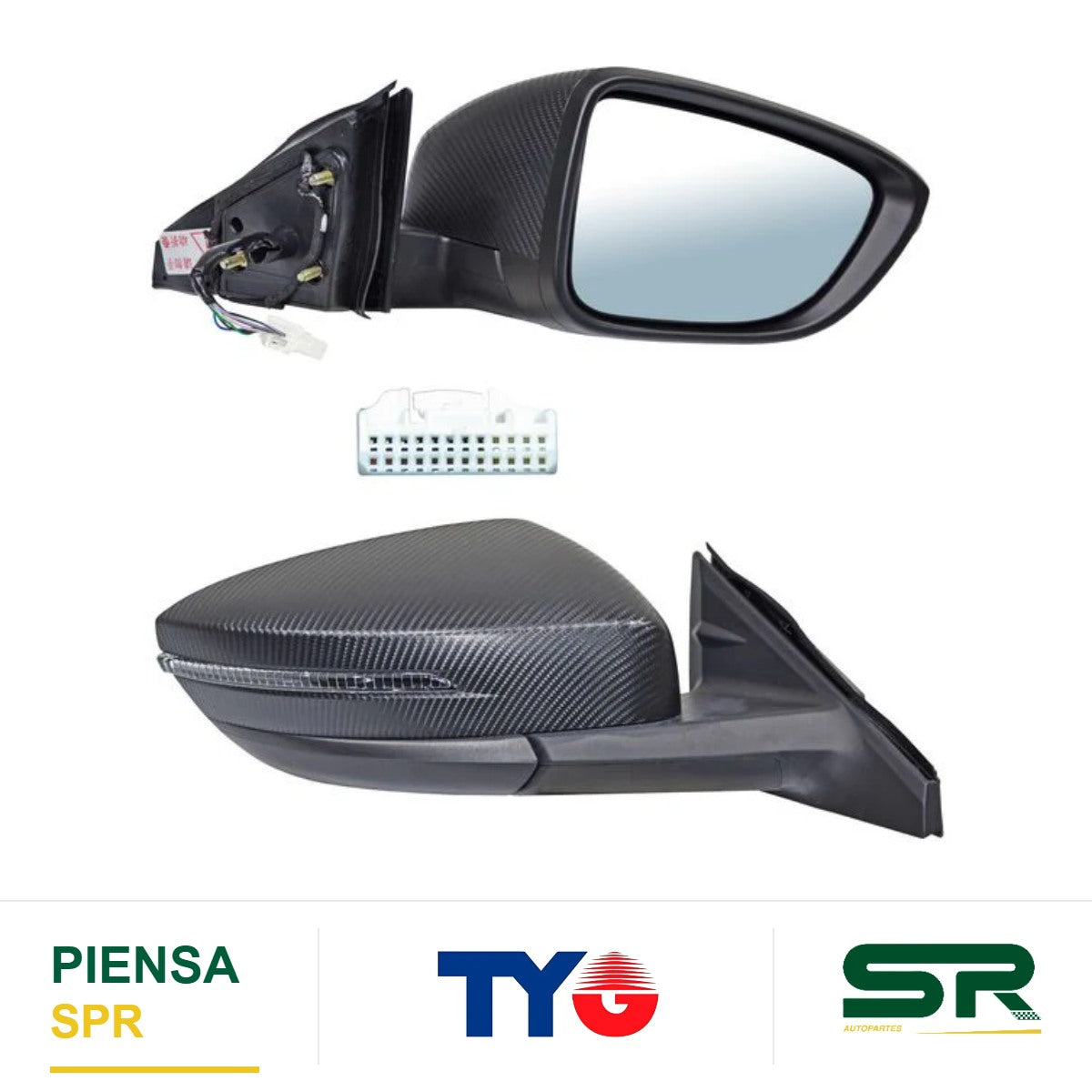 ESPEJO DERECHO DODGE / CHRYSLER ATTITUDE 25 ELECT C/DESEMP C/DIRECC AUTOABATIBLE 8 PINES 288 TYG