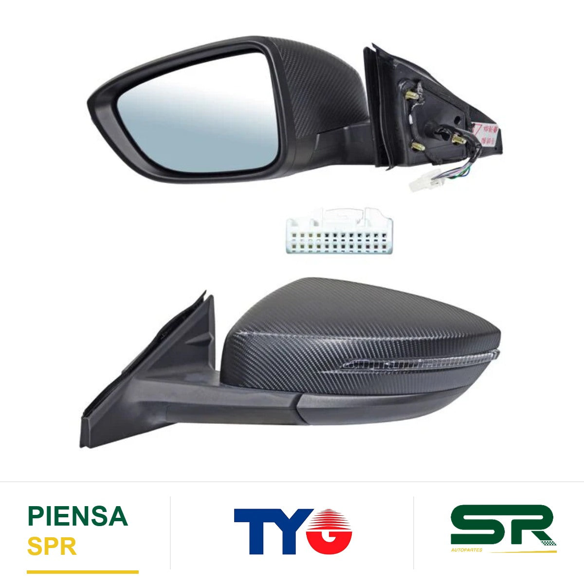ESPEJO IZQUIERDO DODGE / CHRYSLER ATTITUDE 25 ELECT C/DESEMP C/DIRECC AUTOABATIBLE 8 PINES 288 TYG