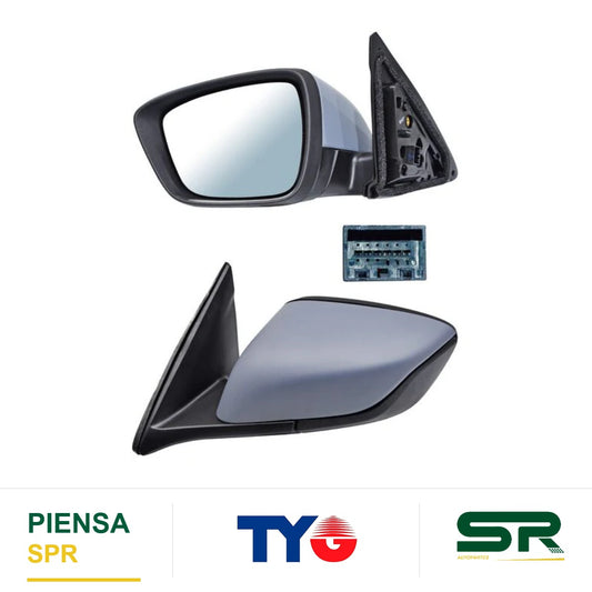 ESPEJO IZQUIERDO PARA PINTAR ELÉCTRICO CHEVROLET 3 PINES TRACKER 2021-2025 TYG
