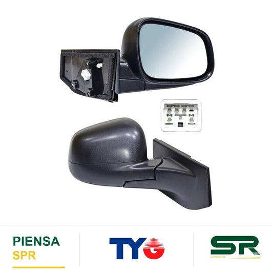 ESPEJO DERECHO ELÉCTRICO CHEVROLET POROSO CON DESEMPAÑANTE 5 PINES SPARK 2011-2017 / BEAT 2018-2021 2011-2021 TYG