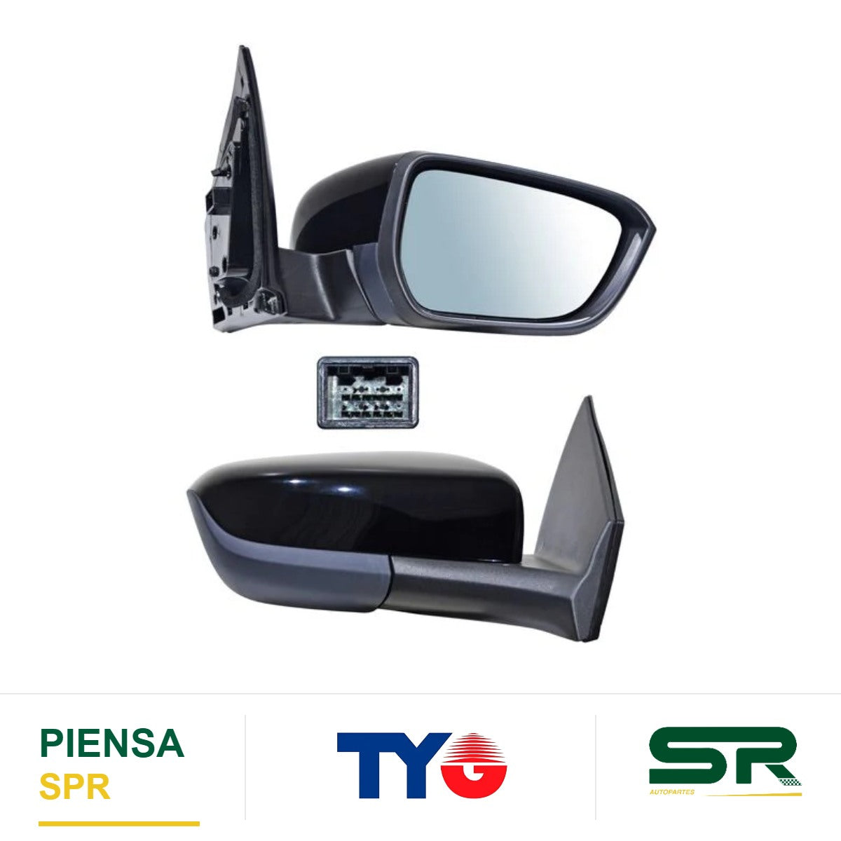 ESPEJO DERECHO ELÉCTRICO PARA PINTAR CON DESEMPAÑANTE 5 PINES CHEVROLET ONIX 2020-2025 TYG