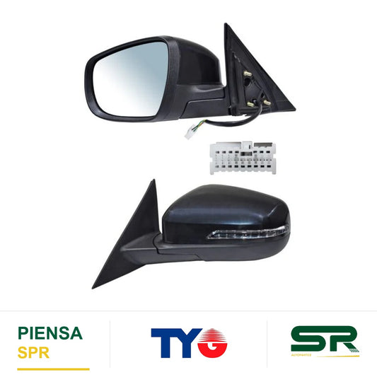 ESPEJO IZQUIERDO CON DIRECCIONAL PARA PINTAR ELÉCTRICO CHIREY 6 PINES TIGGO 4 PRO 2023-2025 TYG
