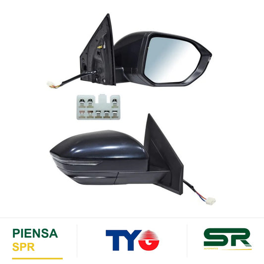 ESPEJO DERECHO CON DIRECCIONAL PARA PINTAR ELÉCTRICO CHEVROLET CON DESEMPAÑANTE 6 PINES CAPTIVA 2022-2025 TYG