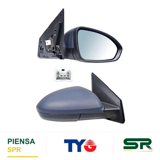 ESPEJO DERECHO PARA PINTAR ELÉCTRICO CHEVROLET 3 PINES CAVALIER 2018-2021 TYG