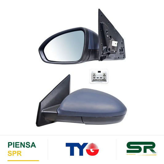 ESPEJO IZQUIERDO PARA PINTAR ELÉCTRICO CHEVROLET 3 PINES CAVALIER 2018-2021 TYG