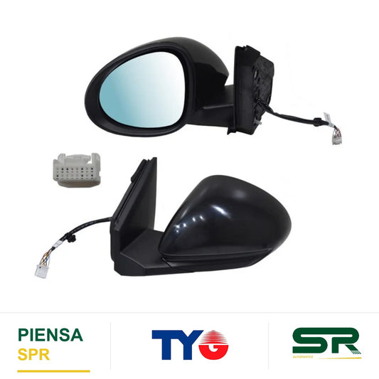 ESPEJO IZQUIERDO PARA PINTAR ELÉCTRICO BYD 7 PINES DOLPHIN MINI 2024-2026 TYG