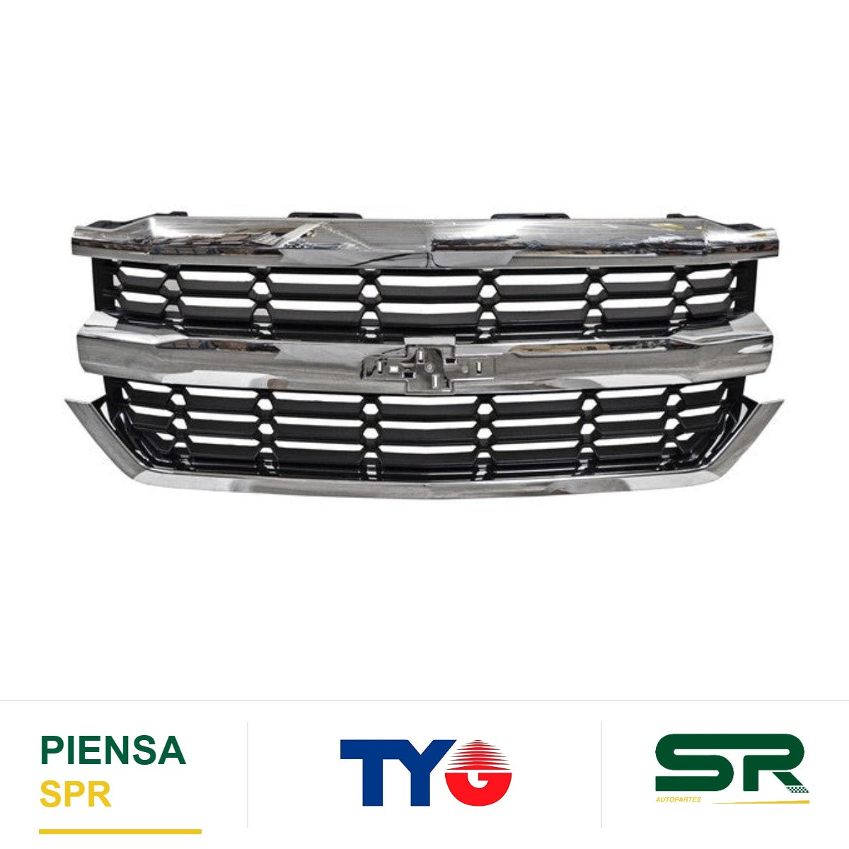 PARRILLA CROMADA ROMBOS CHEVROLET CHEV PU 2016-2018 TYG