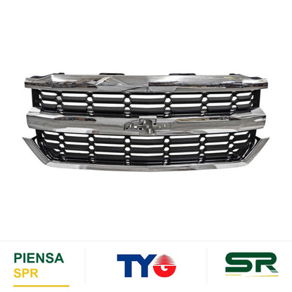 PARRILLA CROMADA ROMBOS CHEVROLET CHEV PU 2016-2018 TYG