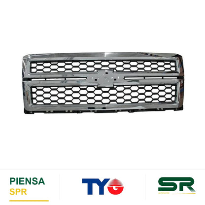 PARRILLA CROMADA 1500 CHEVROLET CHEV PU 2014-2015 TYG