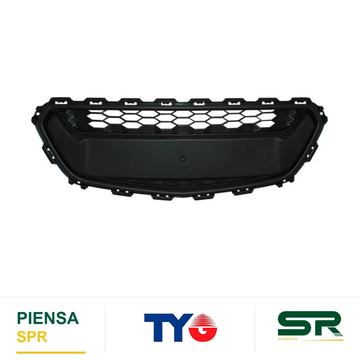 PARRILLA CENTRAL DE FASCIA NEGRA CHEVROLET BEAT 2018-2021 TYG