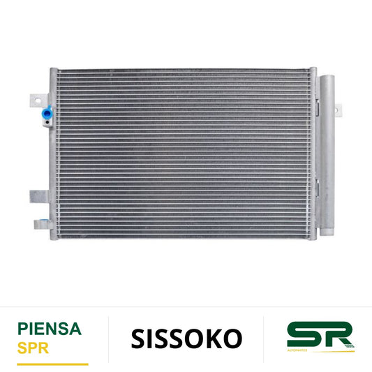 CONDENSADOR CHEVROLET AVEO 2018-2023 AUTOMÁTICO / ESTÁNDAR CON SECADOR ALUMINIO SOLDADO SISSOKO