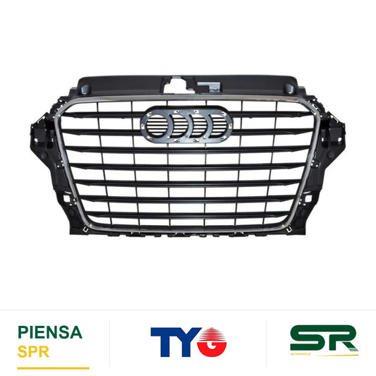 PARRILLA CON MOLDURA CROMADA GRIS AUDI A3 2013-2019 TYG