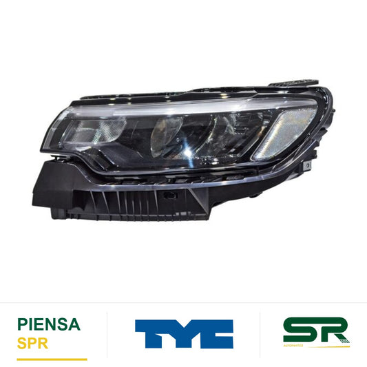 FARO IZQUIERDO ELÉCTRICO JEEP CON MOTOR LUZ DE DIA CTO BLANCO COMPASS 2022-2025 TYC