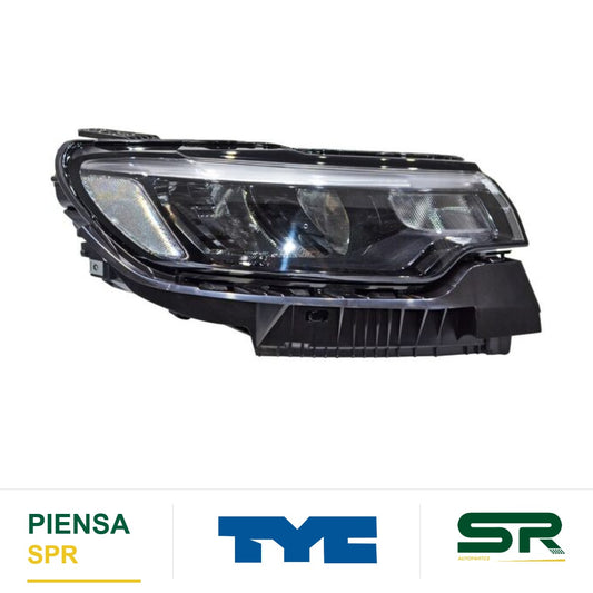 FARO DERECHO ELÉCTRICO JEEP CON MOTOR LUZ DE DIA CTO BLANCO COMPASS 2022-2025 TYC