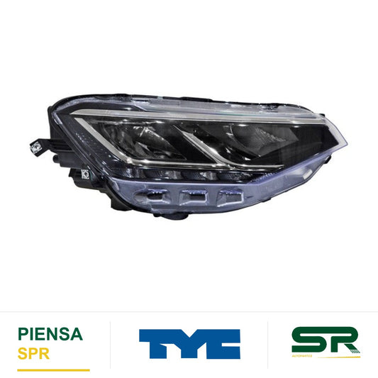 FARO DERECHO ELÉCTRICO VOLKSWAGEN CON MOTOR LUZ DE DIA VIRTUS 2023-2025 TYC