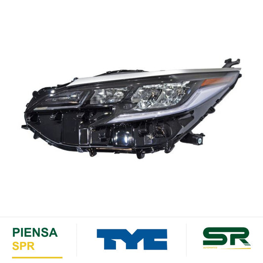 FARO IZQUIERDO LED NEGRO TOYOTA XSE FILO LUZ DE DIA SIENNA 2021-2025 TYC