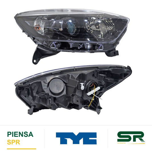 FARO DERECHO FONDO NEGRO NEGRO RENAULT FILO CROM CON MOTOR CAPTUR 2018-2022 TYC