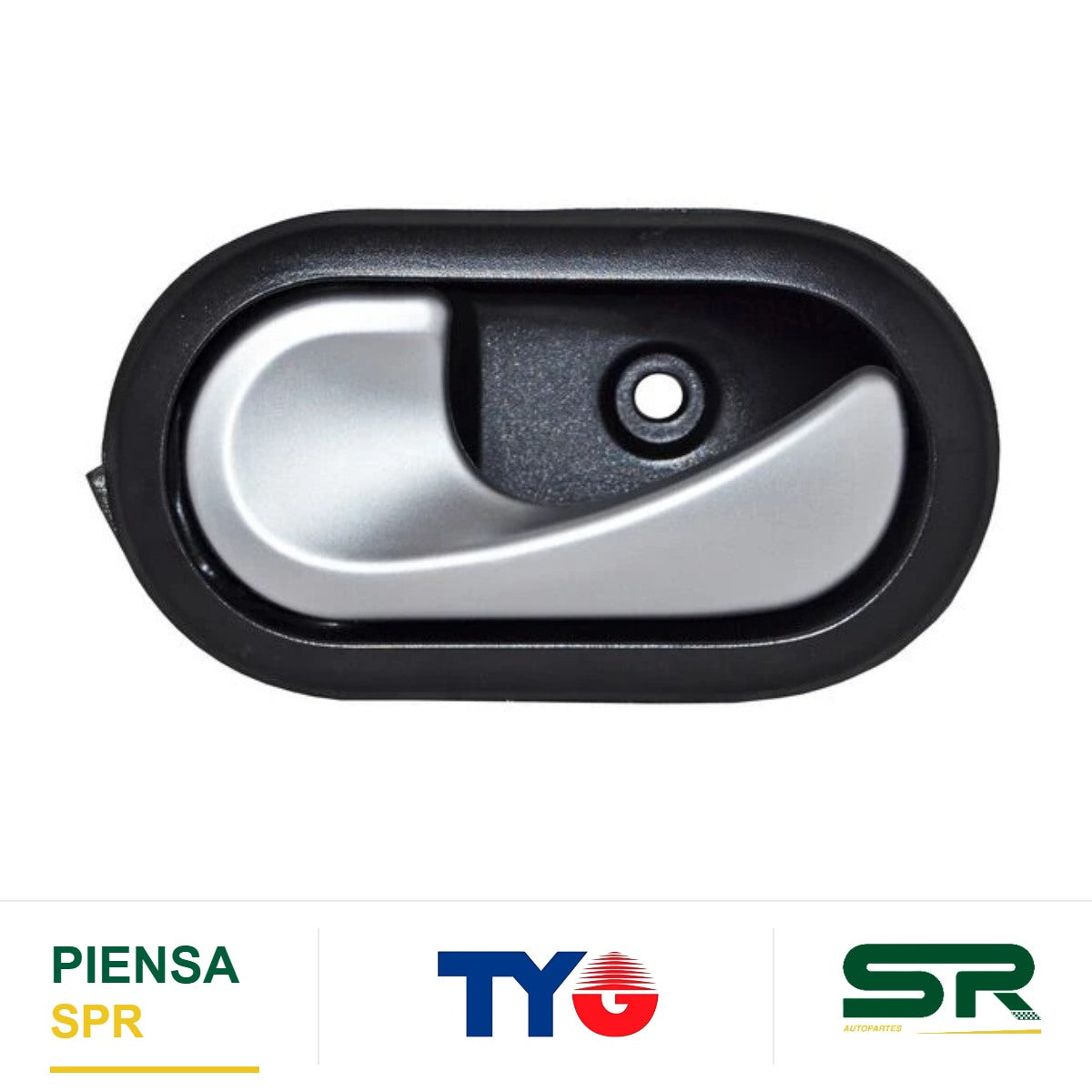 MANIJA INTERIOR DELANTERA IZQUIERDA NEGRA PLATA PLÁSTICO RENAULT DUSTER 2013-2020 / / TRAS TYG