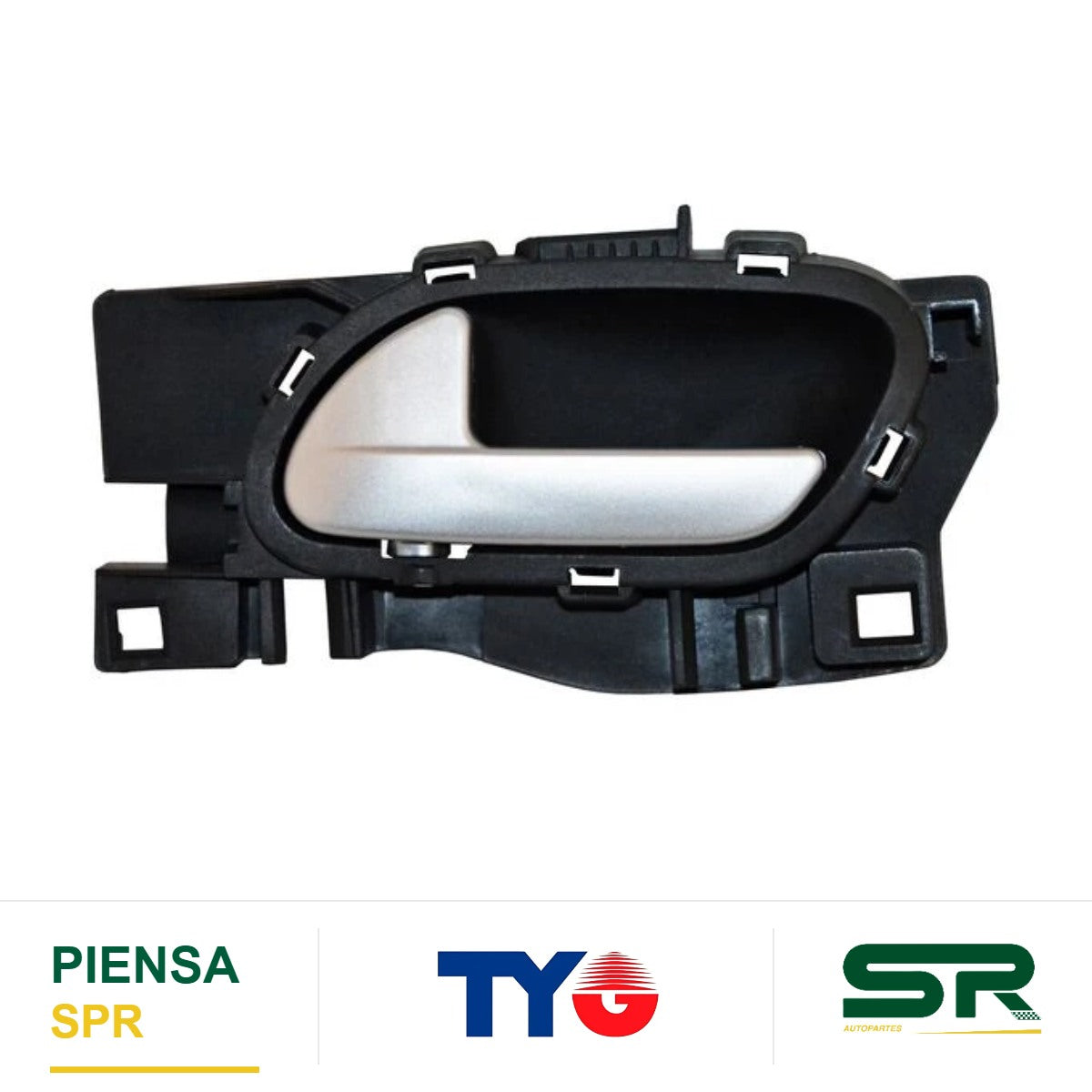 MANIJA INTERIOR DELANTERA IZQUIERDA NEGRA PLATA PEUGEOT 208 / 2008 2014-2015 / 3008 / 508 2011-2015 / / TRAS TYG