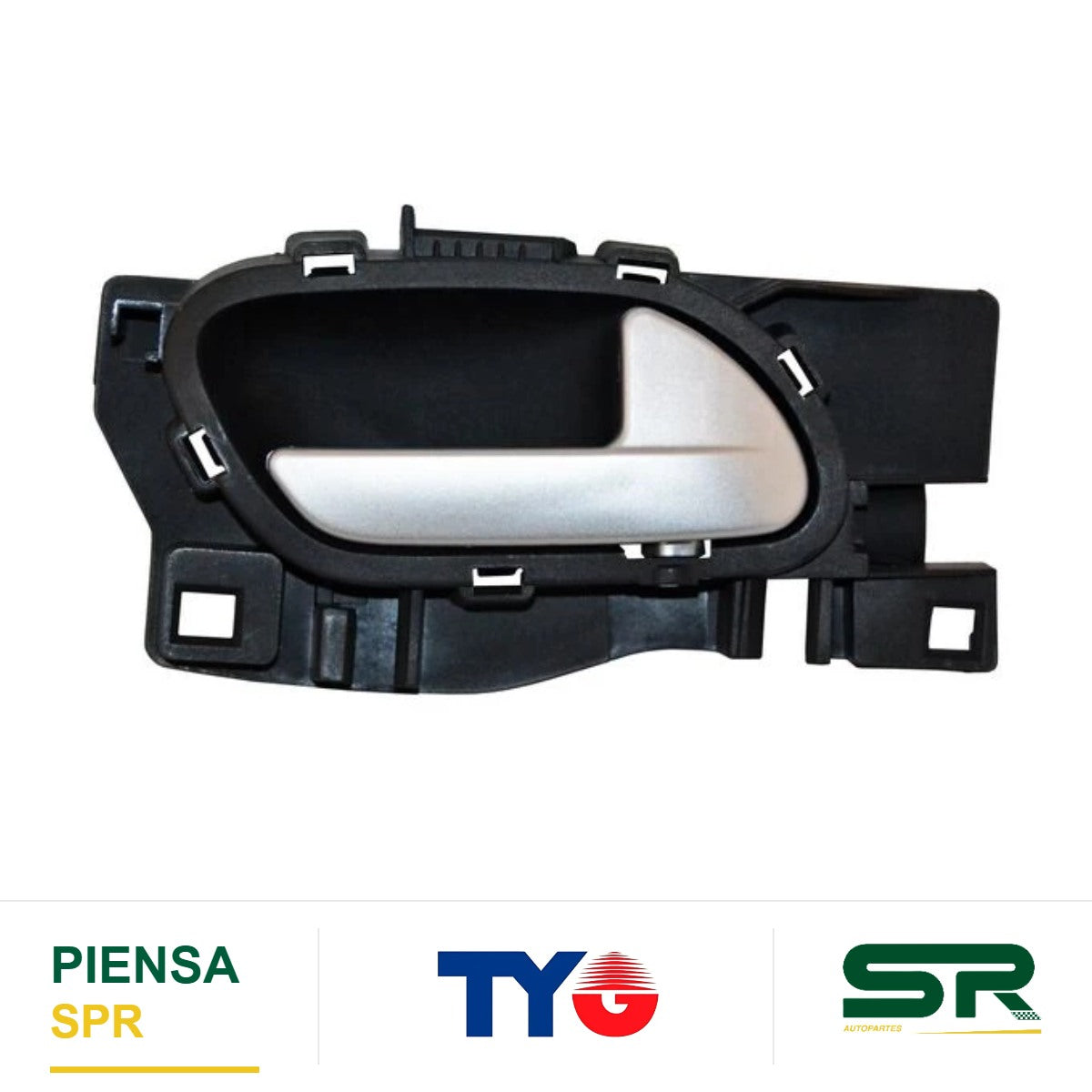 MANIJA INTERIOR DELANTERA DERECHA NEGRA PLATA PEUGEOT 208 / 2008 2014-2015 / 3008 / 508 2011-2015 / / TRAS TYG